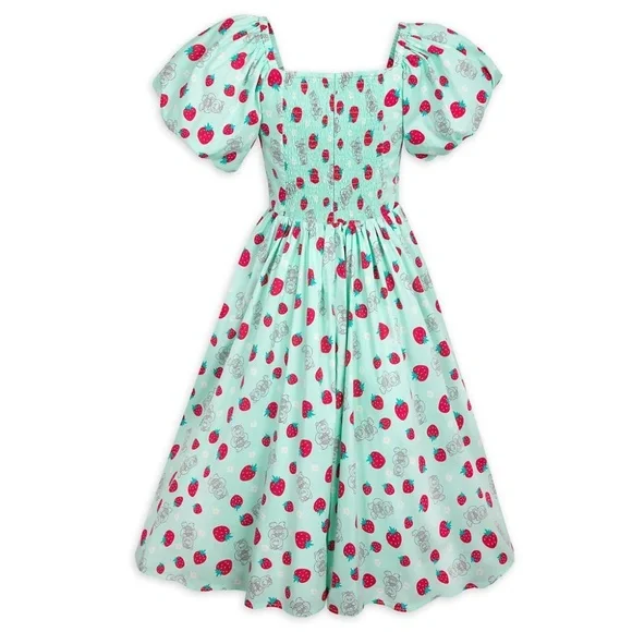 Disney Parks Dress Shop Toy Story Lotso Bear Strawberry Mint Green Dress MEDIUM - Picture 2 of 3